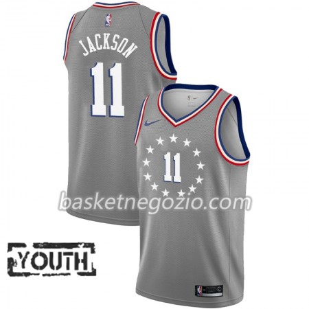 Canotte Bambino Philadelphia 76ers Demetrius Jackson 11 2018-19 Nike City Edition Grigio Swingman